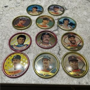 Set Of Vintage Baseball Topps Baseball Coins